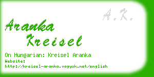 aranka kreisel business card